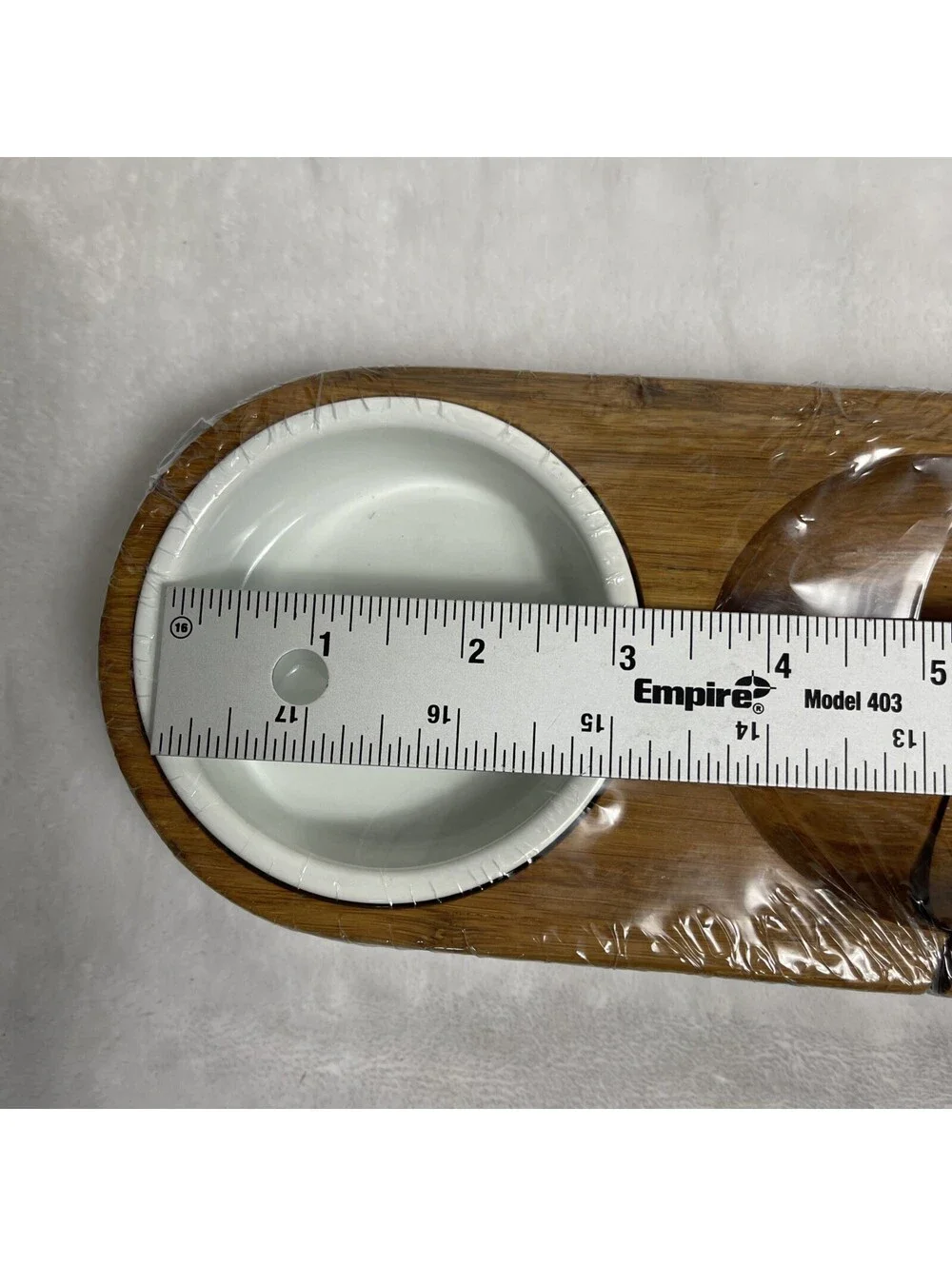 Bamboo Bread Cutting Board With Dipping Bowl 18 Inches